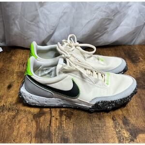 Women's 7 / Men's 5.5 - Nike Waffle Racer Crater Pale Ivory Green Low Sneakers